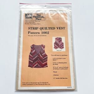 New That Patchwork Place Strip Quilted Vest Pattern